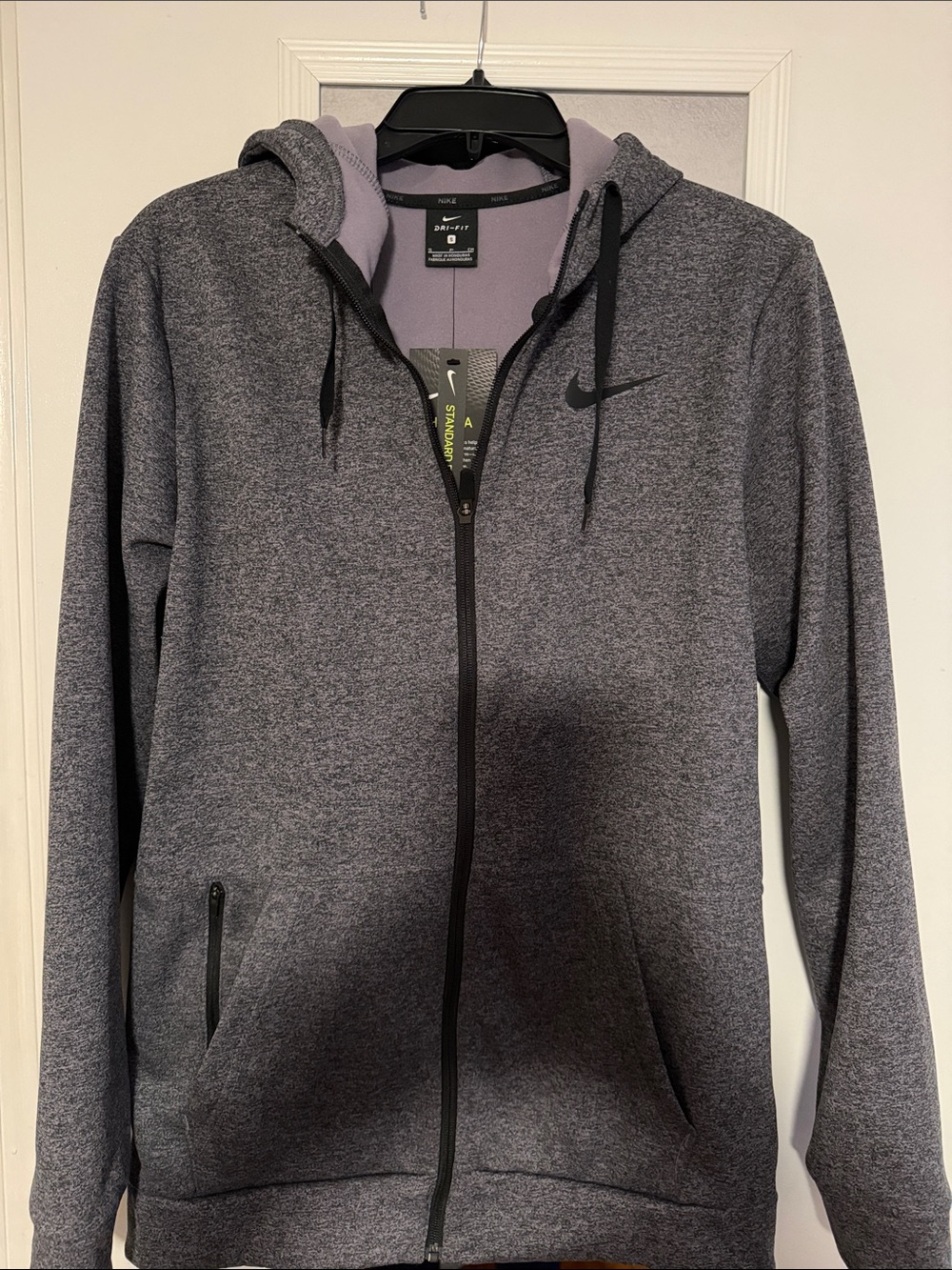 Nike Gray Heather Full-Zip Hooded Utility Jacket